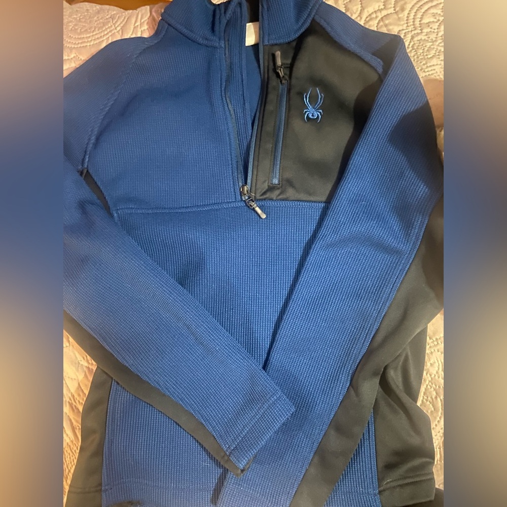 💜Spyder Blue and Black Quarter-Zip Pullover💜
